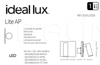 Настенный светильник LITE AP Ideal Lux