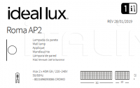 Настенный светильник ROMA AP2 Ideal Lux