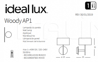 Настенный светильник WOODY AP1 Ideal Lux