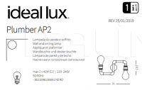 Настенный светильник PLUMBER AP2 Ideal Lux