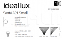 Настенный светильник SANTA AP1 SMALL Ideal Lux