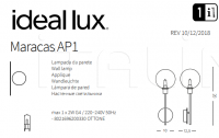Настенный светильник MARACAS AP1 Ideal Lux