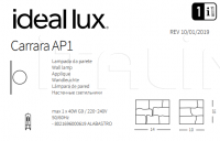 Настенный светильник CARRARA AP1 Ideal Lux