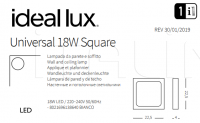 Настенный светильник UNIVERSAL D22 SQUARE Ideal Lux