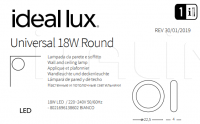Настенный светильник UNIVERSAL D22 ROUND Ideal Lux