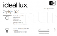 Потолочный светильник ZEPHYR D20 Ideal Lux