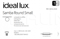Потолочный светильник SAMBA ROUND D60 Ideal Lux