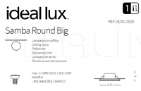 Потолочный светильник SAMBA ROUND D90 Ideal Lux