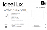 Потолочный светильник SAMBA SQUARE D60 Ideal Lux
