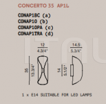 Настенный светильник Concerto Light4