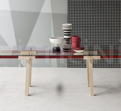 Итальянские Столы обеденные - Раздвижной стол Tracks Итальянские Столы обеденные - Раздвижной стол Tracks фабрика Bonaldo