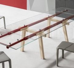 Итальянские Столы обеденные - Раздвижной стол Tracks Итальянские Столы обеденные - Раздвижной стол Tracks фабрика Bonaldo