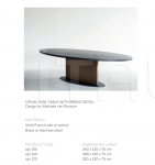 Стол обеденный OPIUM OVAL TABLE WITH BRASS DETAIL Van Rossum