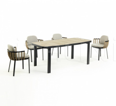 Итальянские Уличные столы - Стол обеденный Swing Dining Table Итальянские Уличные столы - Стол обеденный Swing Dining Table фабрика Ethimo