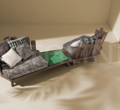 Итальянские Уличные шезлонги - Шезлонг Rafael Lounge armchair фабрика Ethimo