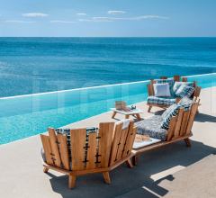 Итальянские Уличные шезлонги - Шезлонг Rafael Lounge armchair фабрика Ethimo