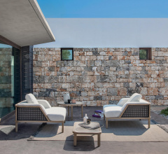 Итальянские Уличные столики - Журнальный столик Grand Life Coffe table 100x65 h 25 фабрика Ethimo