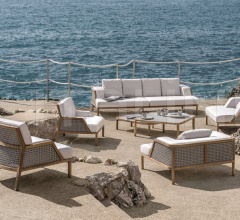 Итальянские Уличные столики - Журнальный столик Grand Life Coffe table 100x100 h 35 Итальянские Уличные столики - Журнальный столик Grand Life Coffe table 100x100 h 35 фабрика Ethimo