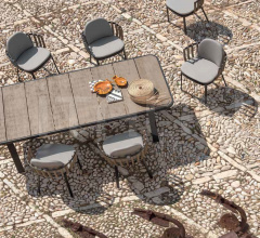 Итальянские Уличные столы - Стол обеденный Swing Dining Table Итальянские Уличные столы - Стол обеденный Swing Dining Table фабрика Ethimo