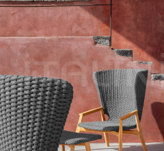 Итальянские Уличные кресла - Кресло Knit High back lounge armchair Итальянские Уличные кресла - Кресло Knit High back lounge armchair фабрика Ethimo