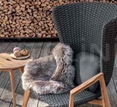 Итальянские Уличные кресла - Кресло Knit High back lounge armchair Итальянские Уличные кресла - Кресло Knit High back lounge armchair фабрика Ethimo