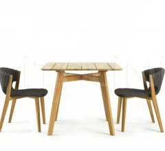 Итальянские Уличные столы - Стол обеденный Knit Square table Итальянские Уличные столы - Стол обеденный Knit Square table фабрика Ethimo