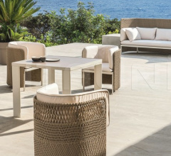 Итальянские Уличные столы - Стол обеденный Square dining table Итальянские Уличные столы - Стол обеденный Square dining table фабрика Ethimo