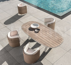 Итальянские Уличные столы - Стол обеденный Esedra Oval dining table Итальянские Уличные столы - Стол обеденный Esedra Oval dining table фабрика Ethimo