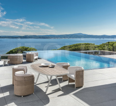 Итальянские Уличная мебель - Стул с подлокотниками Esedra Dining armchair фабрика Ethimo