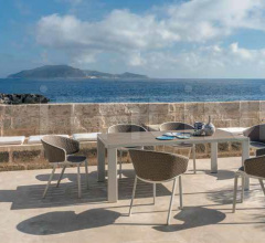 Итальянские Уличные столы - Стол обеденный Esedra Square Rectangular dining table Итальянские Уличные столы - Стол обеденный Esedra Square Rectangular dining table фабрика Ethimo