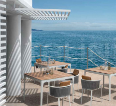 Итальянские Уличные столы - Стол обеденный Play Square dining table Итальянские Уличные столы - Стол обеденный Play Square dining table фабрика Ethimo