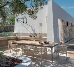 Итальянские Уличные столы - Стол обеденный Play rectangular dining table Итальянские Уличные столы - Стол обеденный Play rectangular dining table фабрика Ethimo