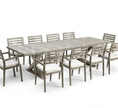 Итальянские Уличные столы - Стол обеденный Cronos extending rectangular table Итальянские Уличные столы - Стол обеденный Cronos extending rectangular table фабрика Ethimo