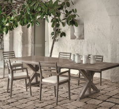 Итальянские Уличные столы - Стол обеденный Cronos extending rectangular table Итальянские Уличные столы - Стол обеденный Cronos extending rectangular table фабрика Ethimo