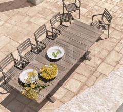 Итальянские Уличные столы - Стол обеденный Cronos extending rectangular table Итальянские Уличные столы - Стол обеденный Cronos extending rectangular table фабрика Ethimo