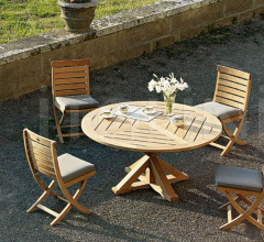 Итальянские Уличные столы - Стол обеденный Cronos round table Итальянские Уличные столы - Стол обеденный Cronos round table фабрика Ethimo