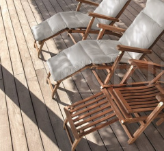 Итальянские Уличные шезлонги - Шезлонг Cruise teak chaise longue фабрика Ethimo