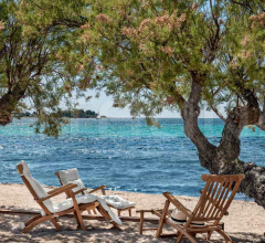 Итальянские Уличные шезлонги - Шезлонг Cruise teak chaise longue фабрика Ethimo