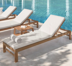 Итальянские Уличные шезлонги - Шезлонг Sand sunbed in teak фабрика Ethimo