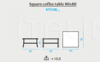 Стол обеденный Elisir square table 70x70cm Ethimo