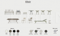 Стол обеденный Elisir rectangular table 160-220x90cm Ethimo