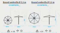 Зонт Classic Round parasol 3,5m Ethimo
