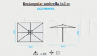 Зонт Classic Rectangular parasol 4x3 m Ethimo
